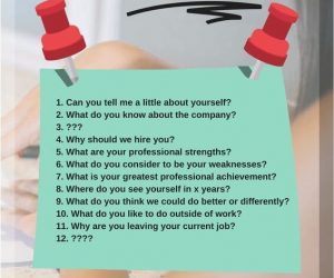 12 Common Job Interview Questions